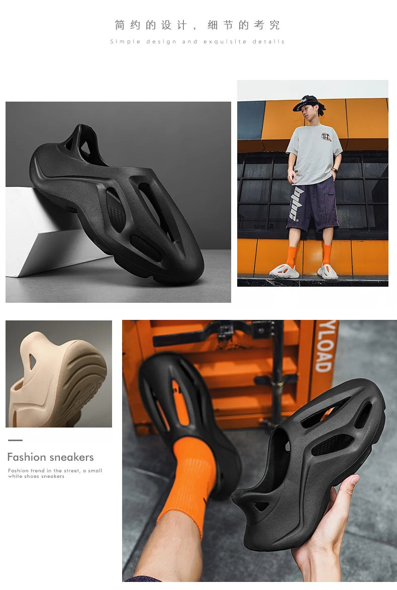 Sandals Mens Slippers Summer EVA Hole Sandals Man Shoes Brand Beach Platform Water Slides Unisex Hollow Sandals Men Casual Shoes