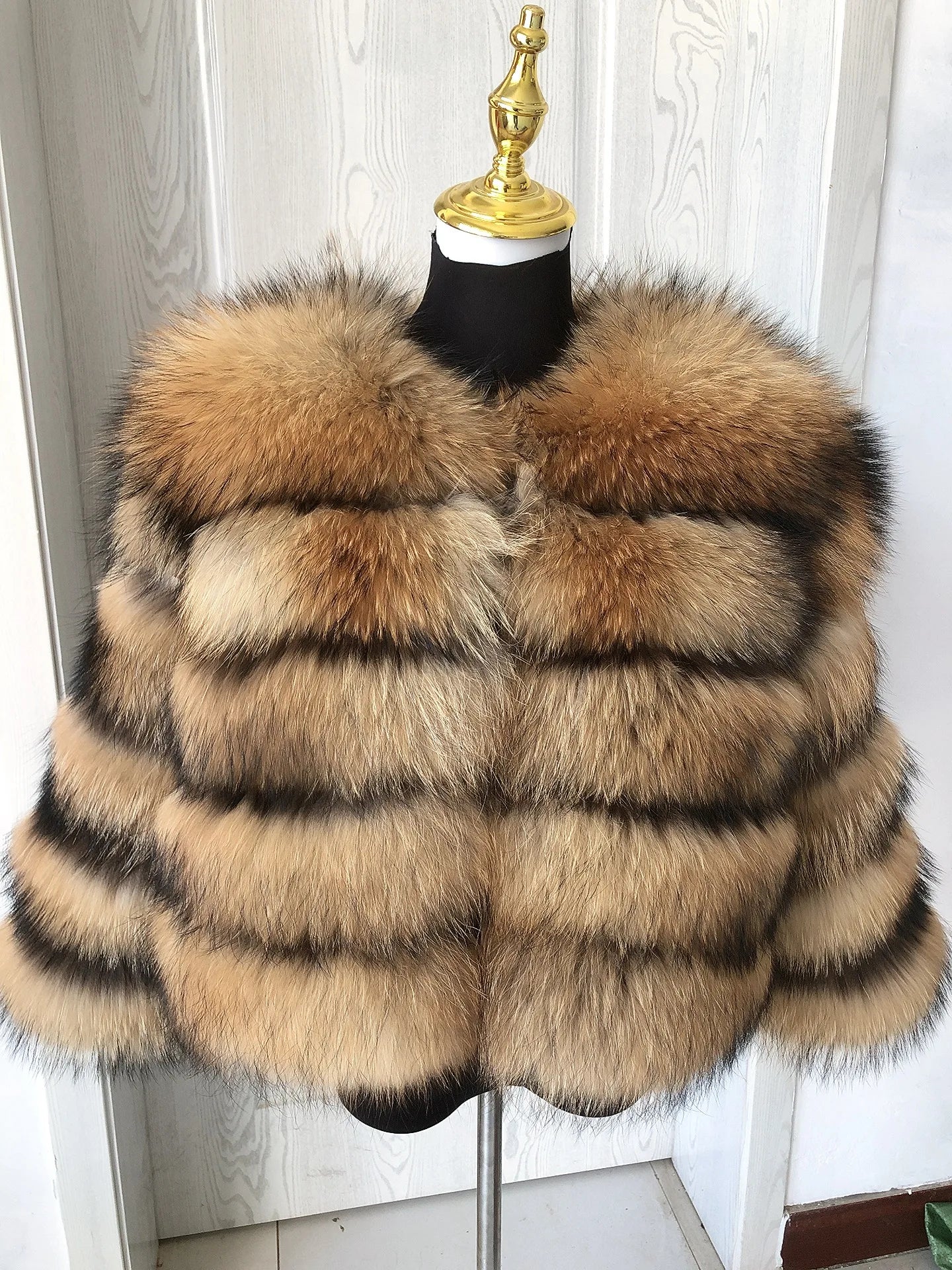 New Real fox fur coat women's winter warm 100% natural fur jacket Short Raccoon fur coat women's  high quality hot sale
