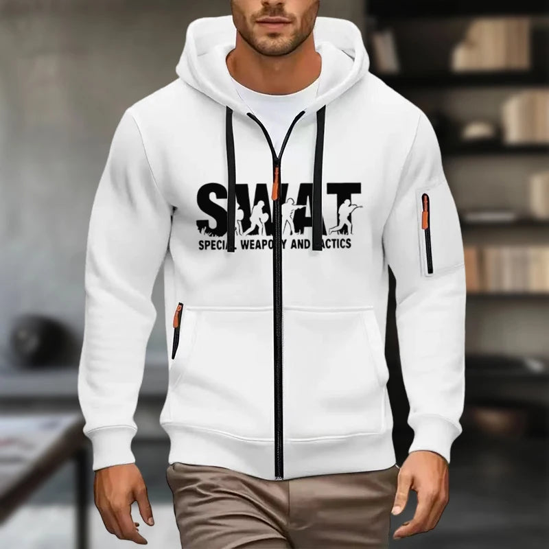 Mens Hoodies Sweatshirt New Casual Long Sleeve Hoodie Men Zipper Cardigan Hooded Sweatshirts