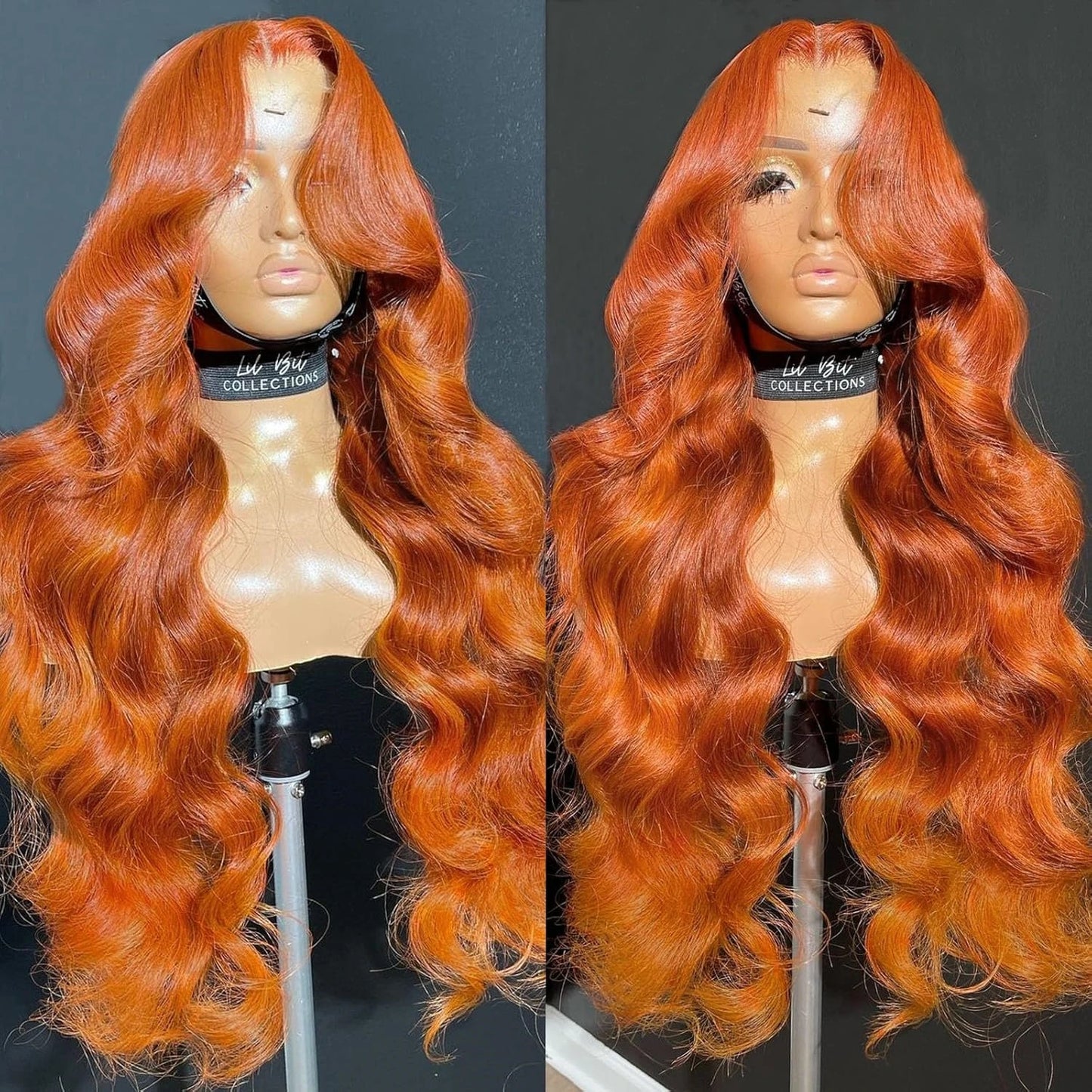 Orange Ginger 13x4 Lace Frontal Human Hair Wig Pre Plucked Body Wave 13x6 HD Lace Frontal Wigs For Women 100% Human Hair Wig