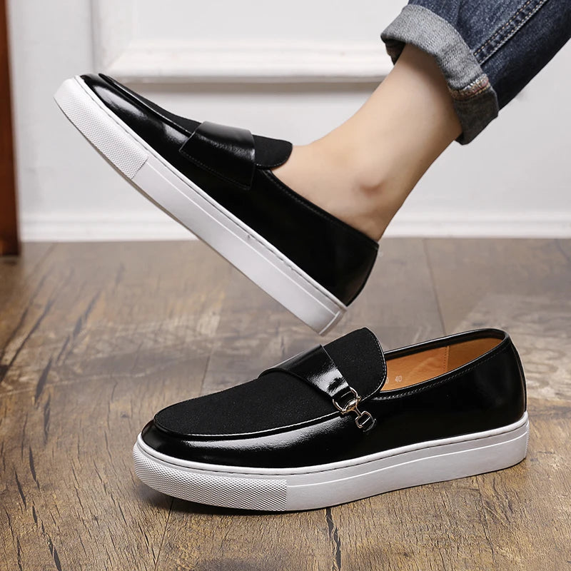 Breathable Leather Casual Shoes Luxury Brand Male Flats Classic Men's Comfortable Loafers Hot Selling Men's Park Walking Shoes
