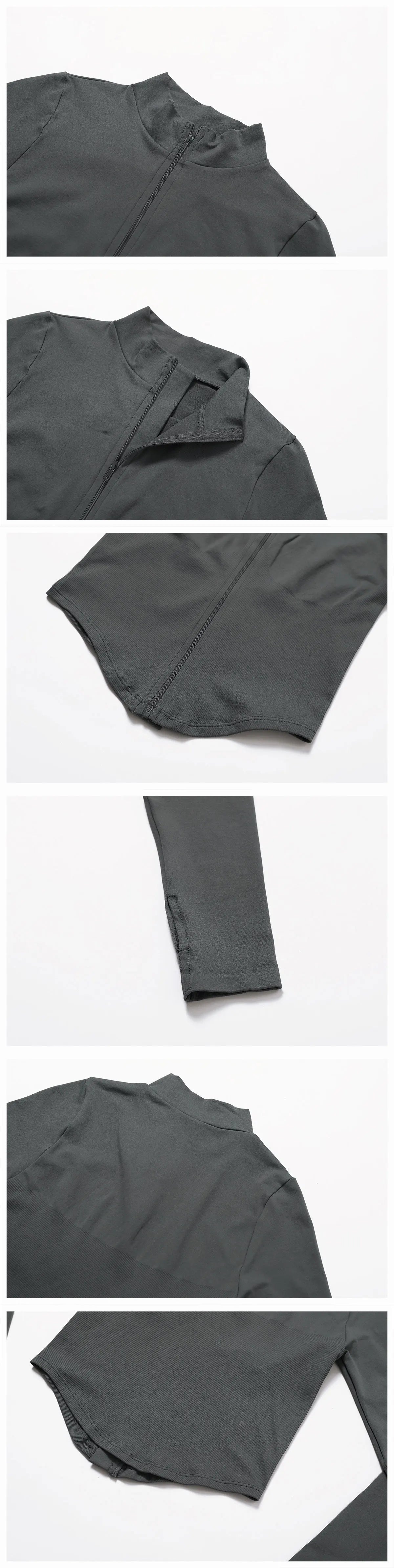 New Women Seamless Zipper Jacket Yoga Long Sleeved Gym Top Yoga Push Up Jacket Fitness Running Workout Sport Coat Women's Shirts