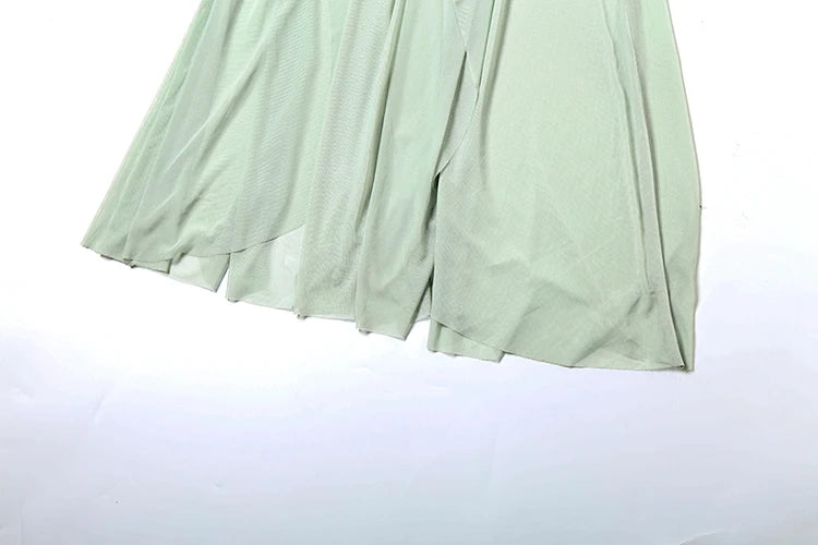 Nibber Vacation Patchwork Mesh Dress Women Halter Backless Deep V-Nec Sexy Irregular Hem Birthday Party Elegant Slim Vestidos