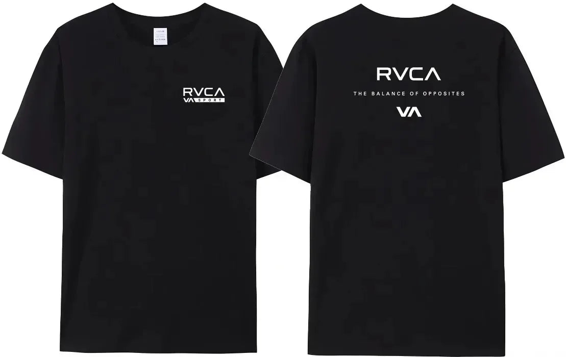 100% Cotton RVCA T Shirt Men Women THE BALANCE OF OPPOSITES Tee Tshirt Oversized Short Sleeve Design Brand T-shirt Top Clothes