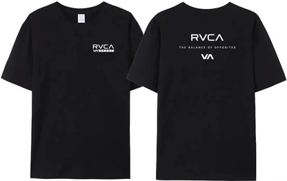 100% Cotton RVCA T Shirt Men Women THE BALANCE OF OPPOSITES Tee Tshirt Oversized Short Sleeve Design Brand T-shirt Top Clothes