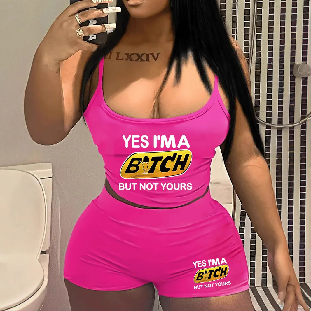 Sexy Spaghetti Strap Crop Tops And Short 2 Piece Sets Woman Outfit 2026 Summer Sexy Sport Casual Two Piece Set Women Short Sets