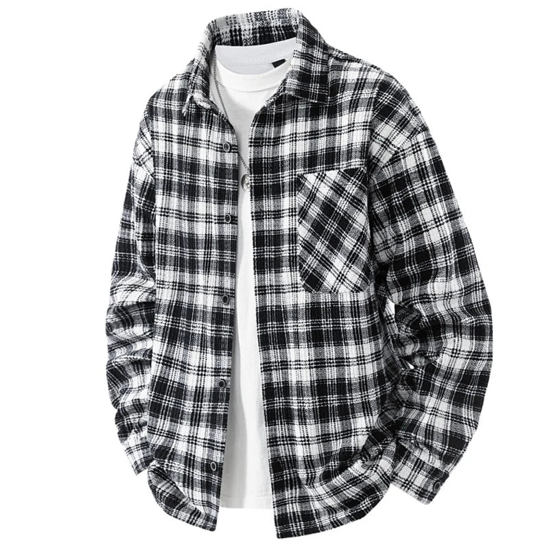 Jacket Mens Spring autumn New men jacket Flip collar stripes Jackets Youth casual coat Men's business coats Size M-4XL 5XL 6XL 7