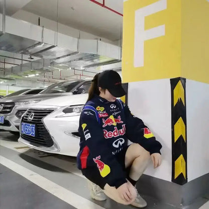 Red Bull 2025 New Men's and Women's Racing Jacket Red Bull Outdoor Sports Jacket Spring and Autumn Fashion High Quality Jacket