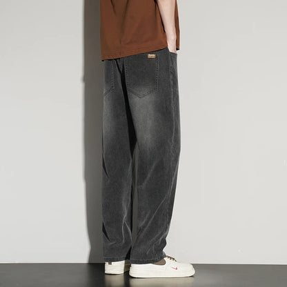 2025ss Autumn 190cm Big Tall Men Stretch Pants Extra Long Length 115cm Pants Large Size Straight-leg Jeans Sports Leisure Clothi