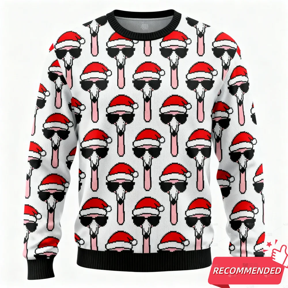 New Animal Ugly  Sweatshirt For Men Clothing Funny Panda Raccoon Sunglass Ugly Sweatshirt Xmas Holiday Crew Neck Sweatshirts