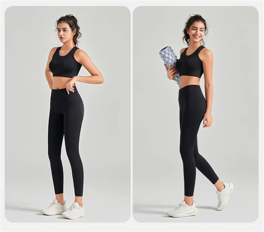 Summer Yoga Leggings For Women High Waist Breathable Quick Drying Pilates Running Jogging Fitness Girls Long Pants Gym Workout