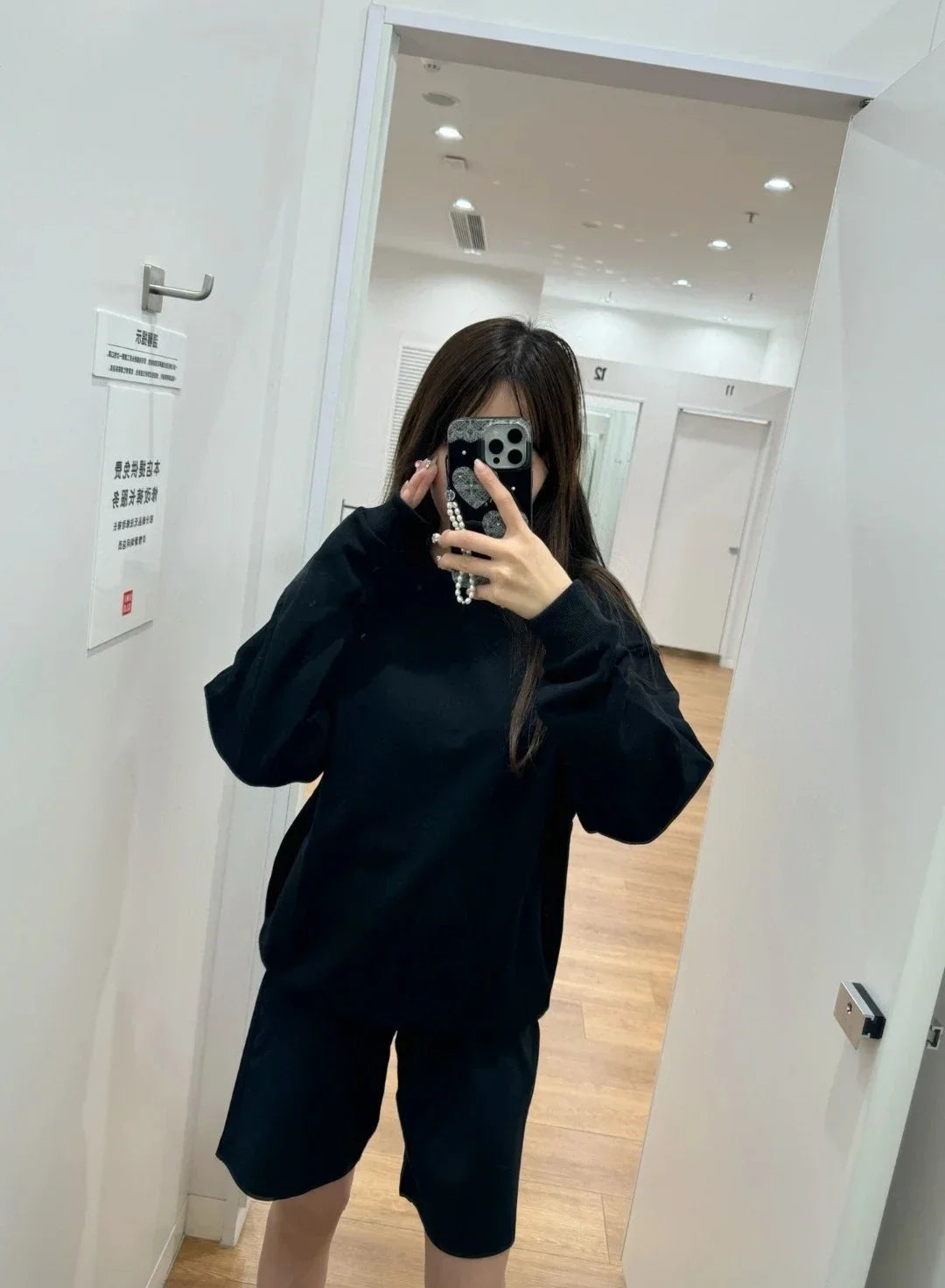 Black Red Classic Letter Loose Casual Pullovers O-Neck Solid Women's Sports Sweatshirts Fashion Long Sleeve Hoodies for Women