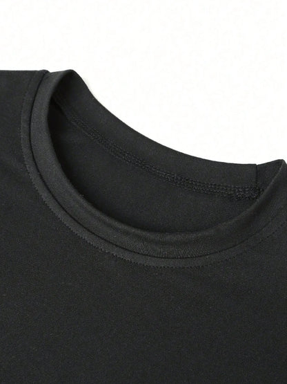 Women's summer casual plus size portrait abstract print large round neck short sleeved pocket dress