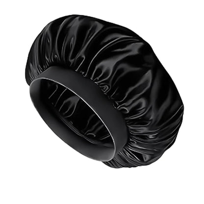 Baby Kids Satin Wide Band Sleeping Hat Beige Black White Pink Purple Bonnet Cap Turban Hat Wide Elastic Bands Night Sleep Cap