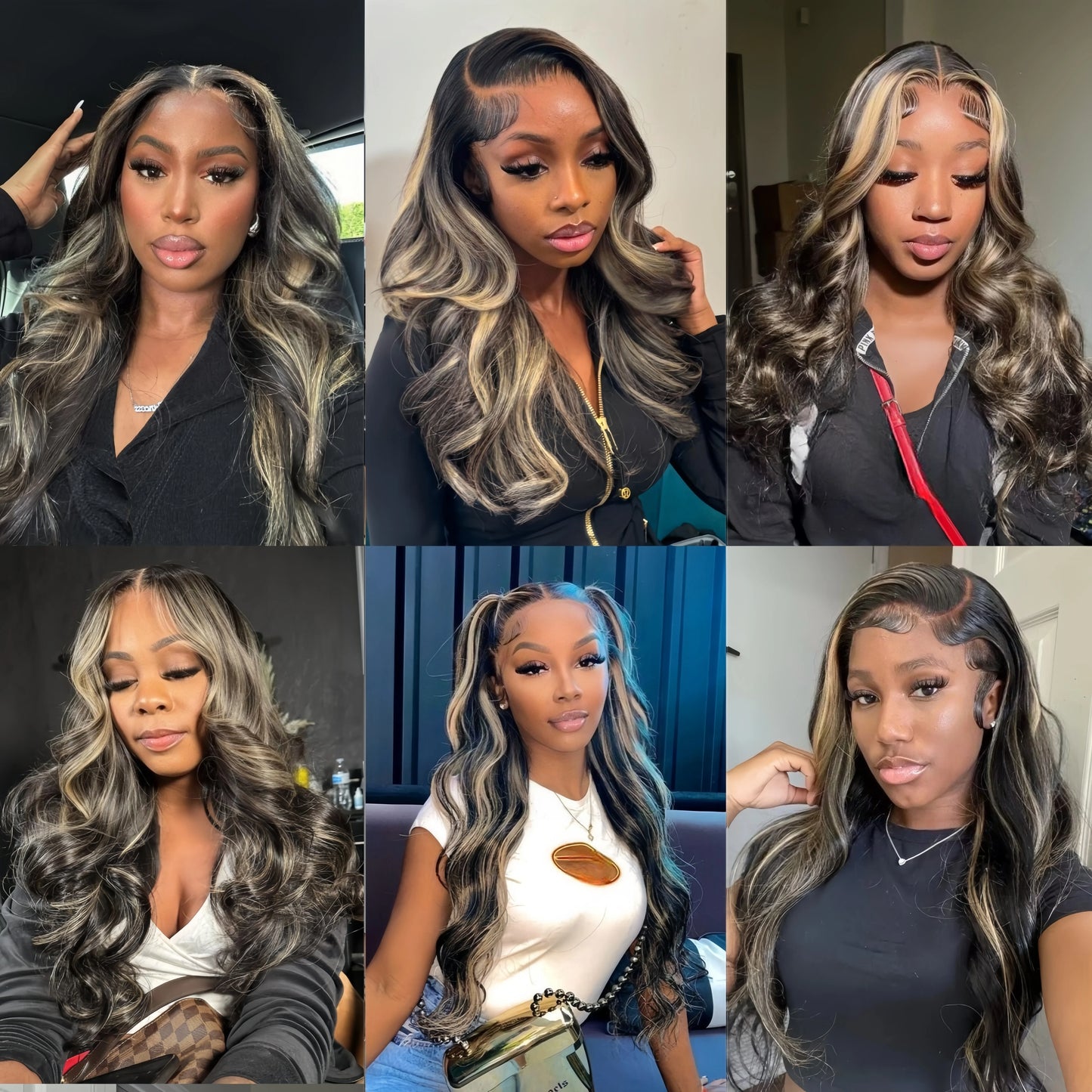 1b27 Black With Gold Highlight Wigs Body Wave Human Hair Wig 13x4 Hd Lace Front Wigs 200Density Colored Human Hair Wig brazilian