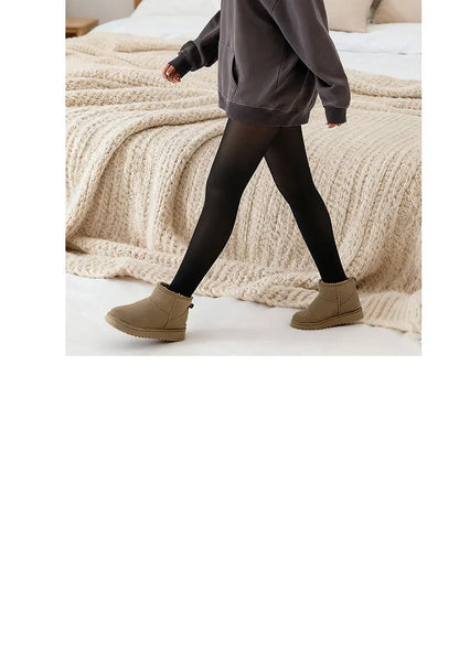 New Women Fleece Lined Black Tights Sheer Fake Translucent Warm Winter Pantyhose Leggings Outfit Thick Tights Invisible Crotch