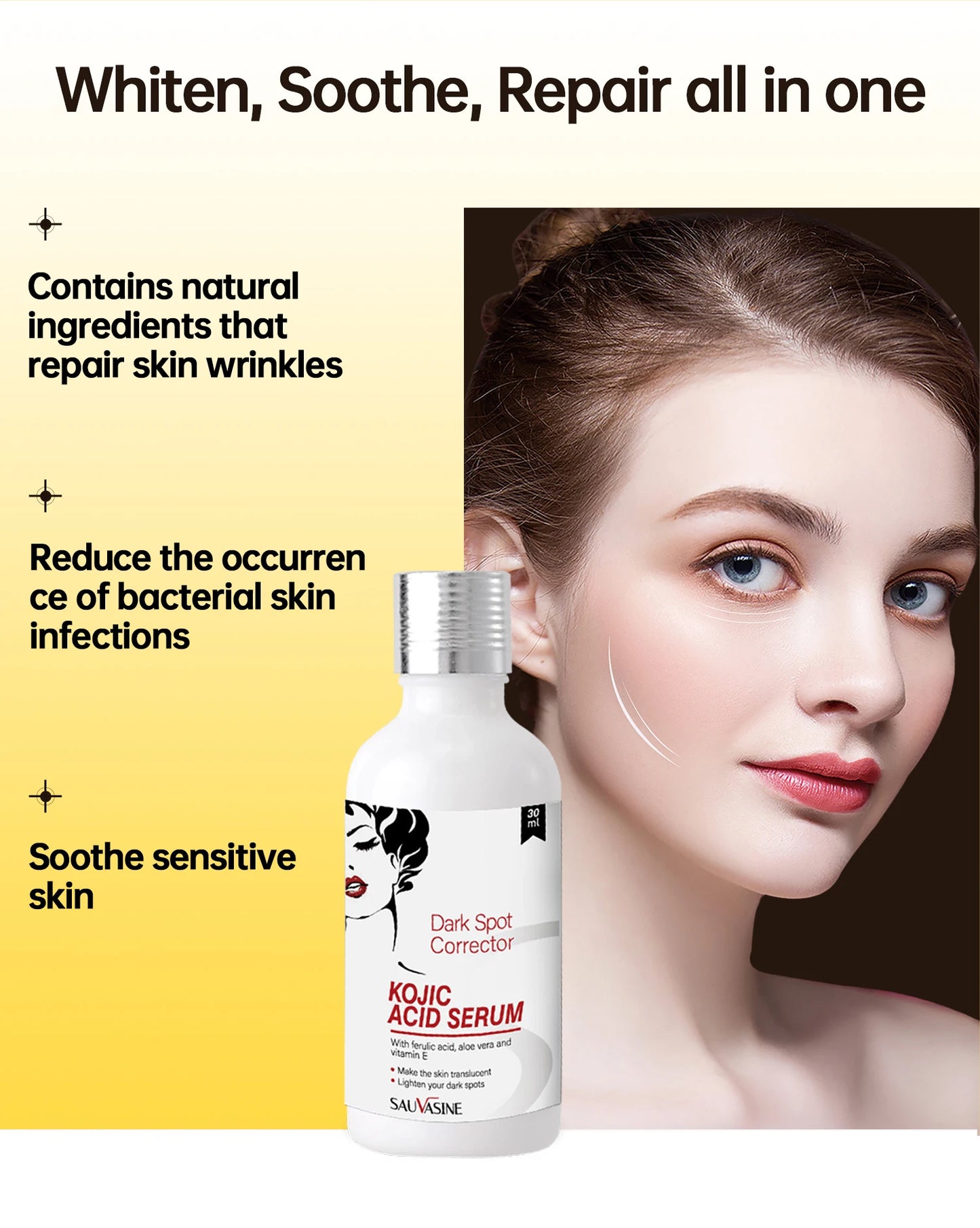 Kojic Acid Retinol Cream Skin Whitening Cream Remove Dark Spots Anti Aging Brighten Moisturizing Nourishing Facial Skin Care