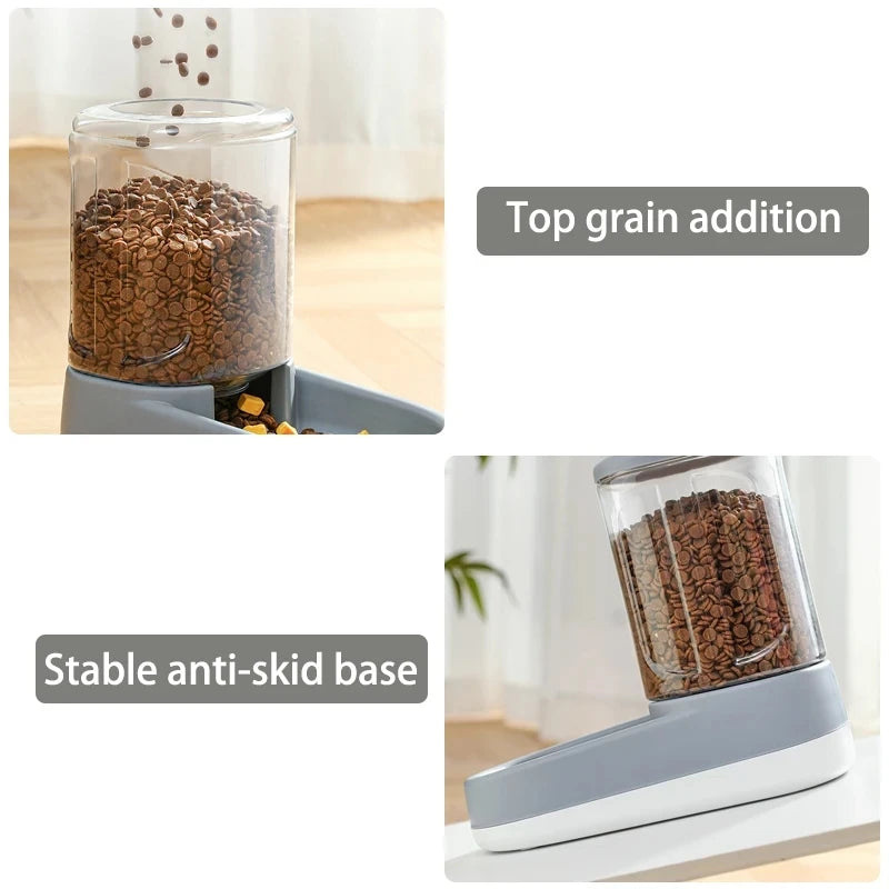 All-Size Pet Kit: Adjustable Height Feeder&Dish for Puppy/Senior Cats, Split-Design Non-Electric, Portable Spill-Free Solution
