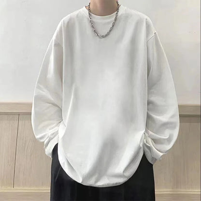 High Street Printing Plus Size Youth Tops Men's Spring Autumn New Trend Long Sleeve Fashion T Shirts Casual Korean Men Clothing