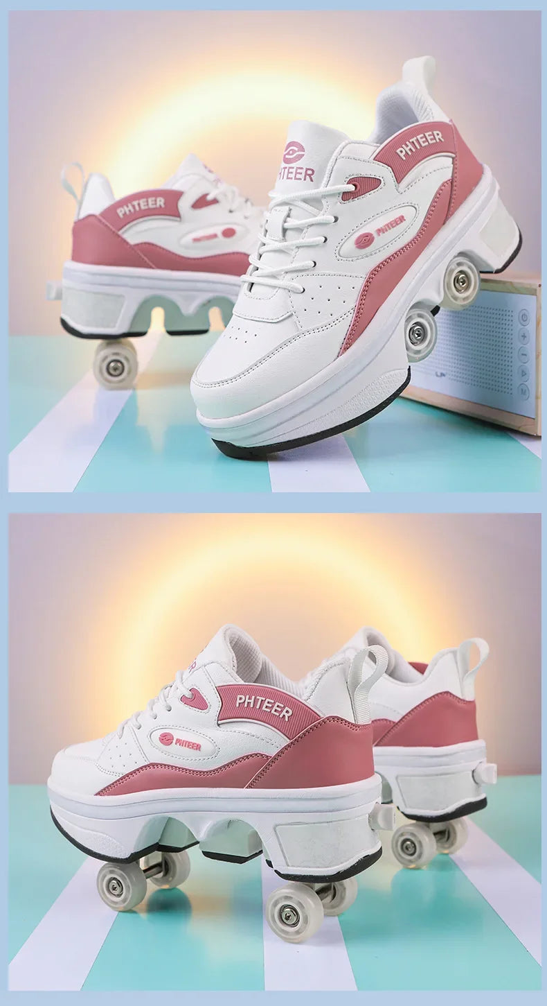 Rollers for Shoes Sports Shoes on Wheels Roller Skates Roller Skates for Girls Boys Roller Skates Shoes with Wheels