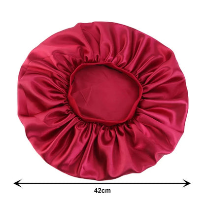 New Women Extra Large Satin Sleep Cap Silky Bonnet Daily Cap Protect Hair Treatment Hat Curly Springy Hair Big Size Head Cover