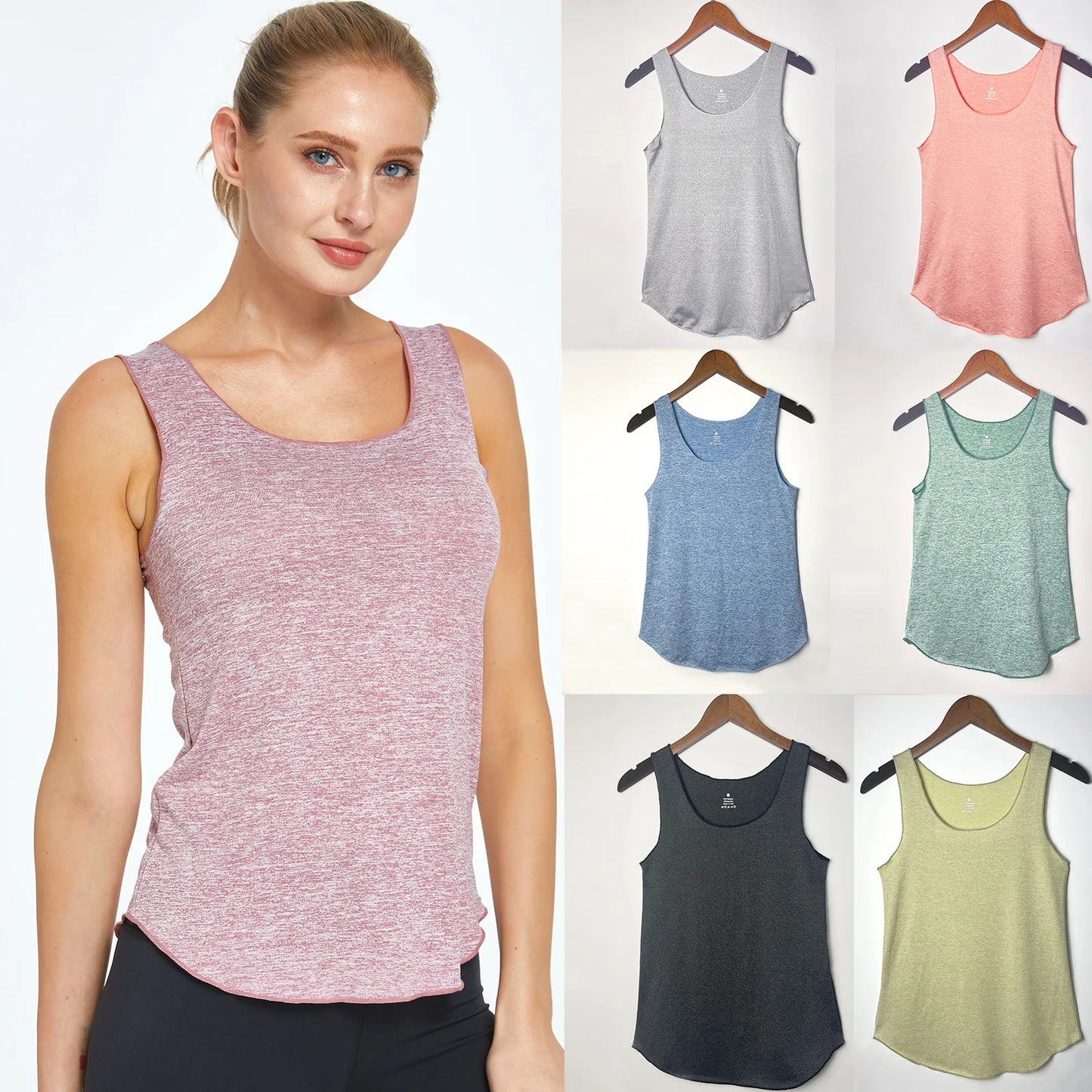 Women Yoga Tops Loose Thin Sports Vest Breathable Sleeveless T-shirt Gym Fitness Running Shirts Girls Sexy Hollow Out Tank Tops