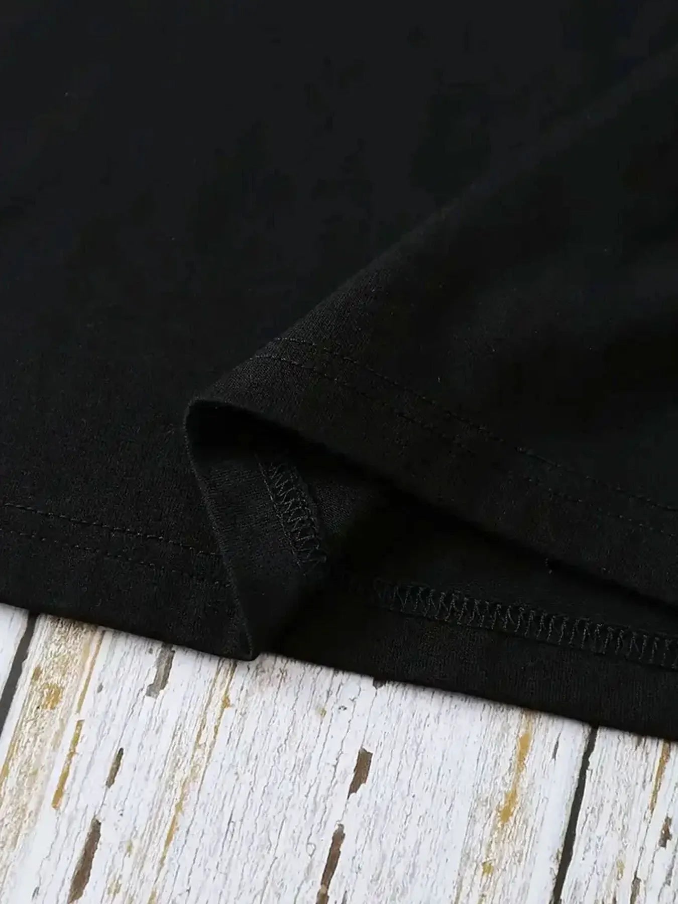 Summer women's elastic black Blessed  round neck short sleeved T-shirt dress long dress women's clothing