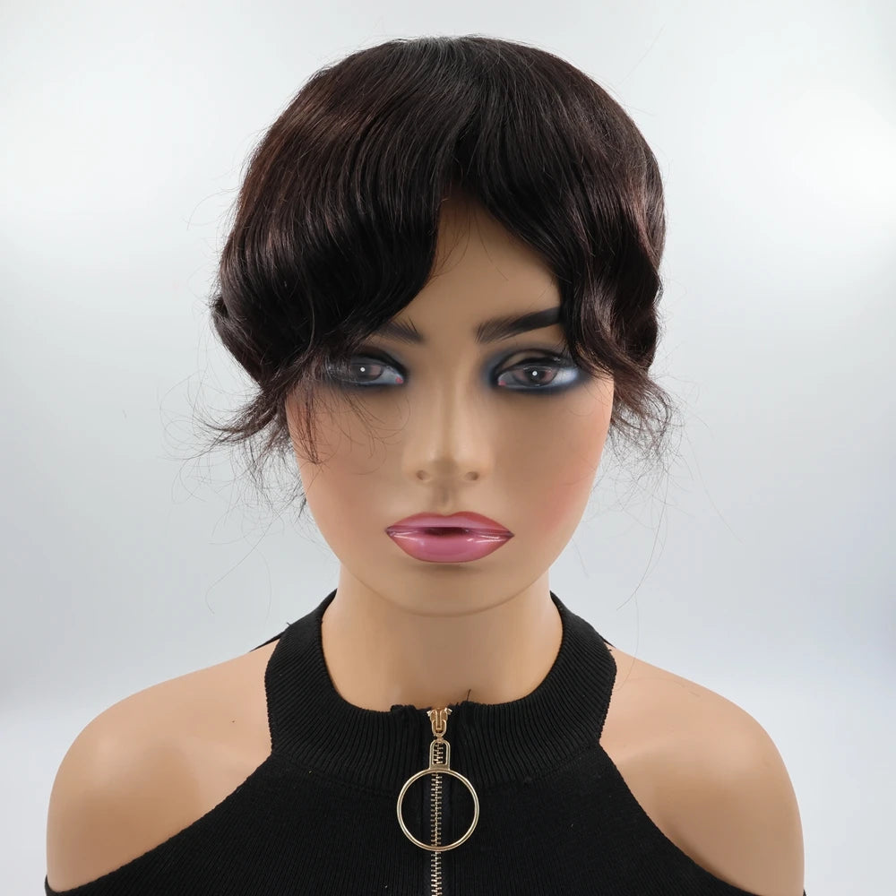 7x9inch Human Hair System For Men Toupee Fine Mono Male Wig  Durable Hair Prosthesis Toupee Men 6" Hair Replacement Men Wig 1B