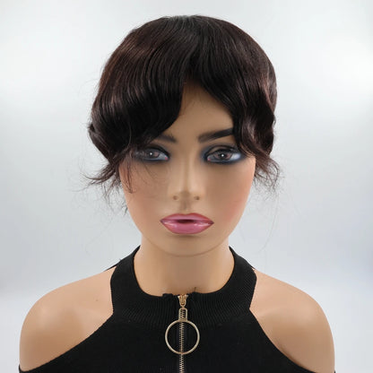 7x9inch Human Hair System For Men Toupee Fine Mono Male Wig  Durable Hair Prosthesis Toupee Men 6" Hair Replacement Men Wig 1B