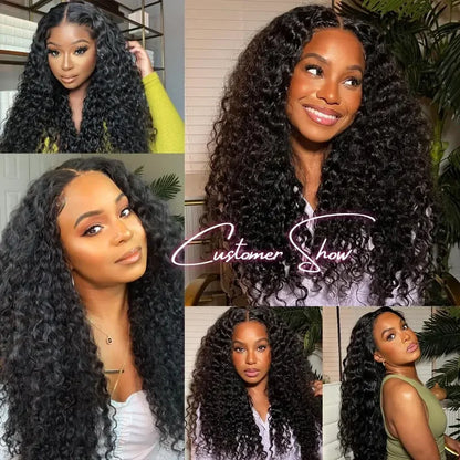 30 Inch Deep Wave 4PCs Bundles Deal Malaysian Human Hair Weave Bundles 100% Virgin Deep Water Curly Bundles Extensions Tissage