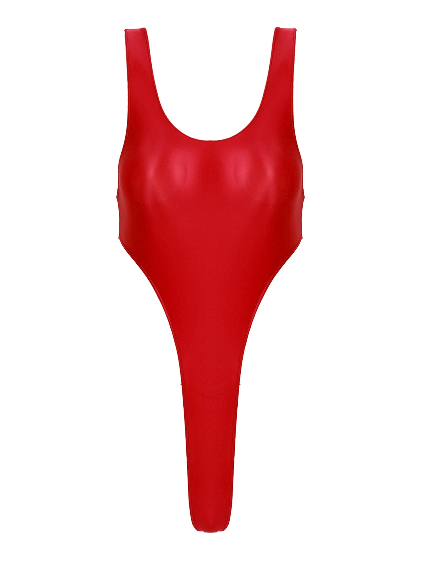 Womens Swimsuit 2022 New Glossy One-piece Swimming Bathing Suit Backless High Cut Bodysuit Sportwear Beachwear Swimwear