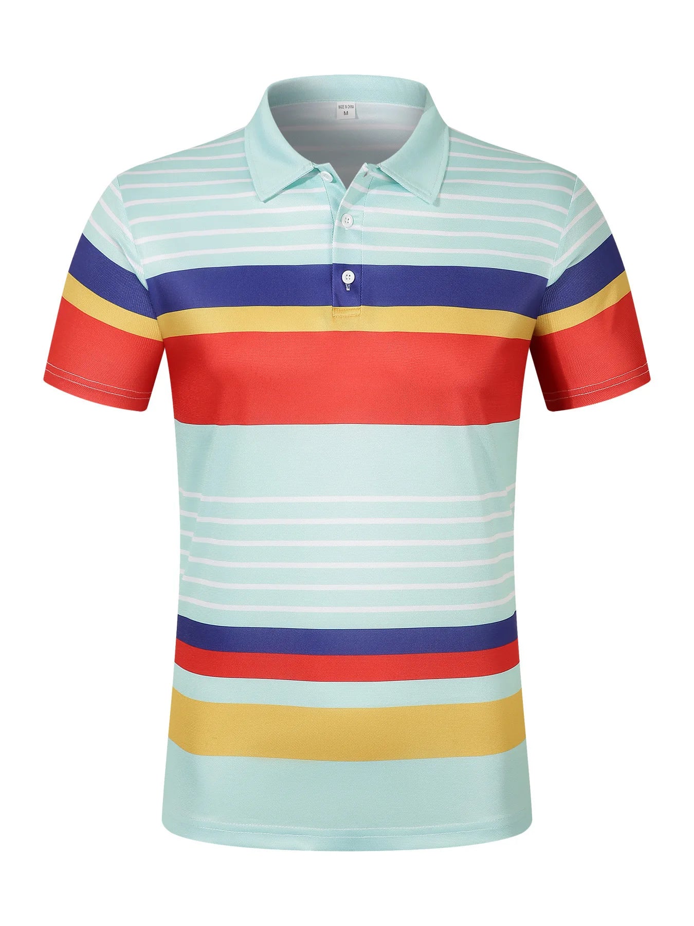 2025European and American ins cross-border 2024 summer new men's striped lapel short sleeved polo shirt casual contrasting polo