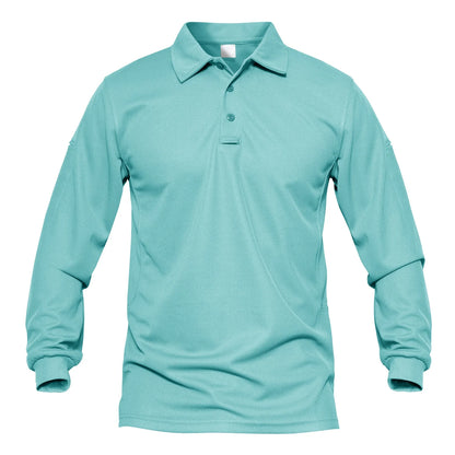 TACVASEN Men Outdoor T-shirts Work Polos Summer Quick Dry T-shirts Long Sleeve Lightweight Golf T-shirts Tee Tops