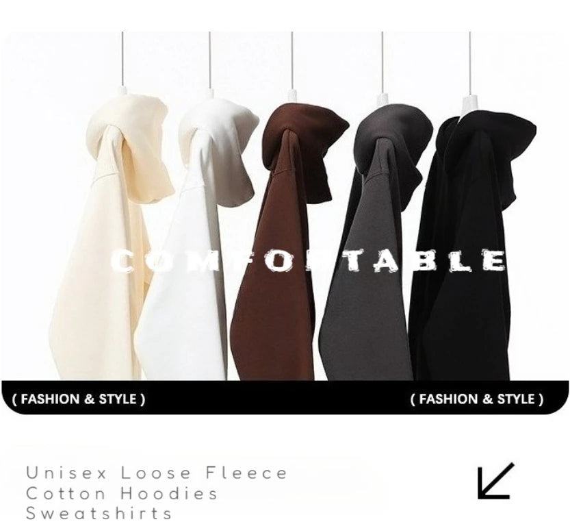Fleece Men's Women Oversize Casual Sweatshirt Hoodies Couple Unisex Pullover Autumn Winter Loose Cotton Sport Hoody Clothing Top