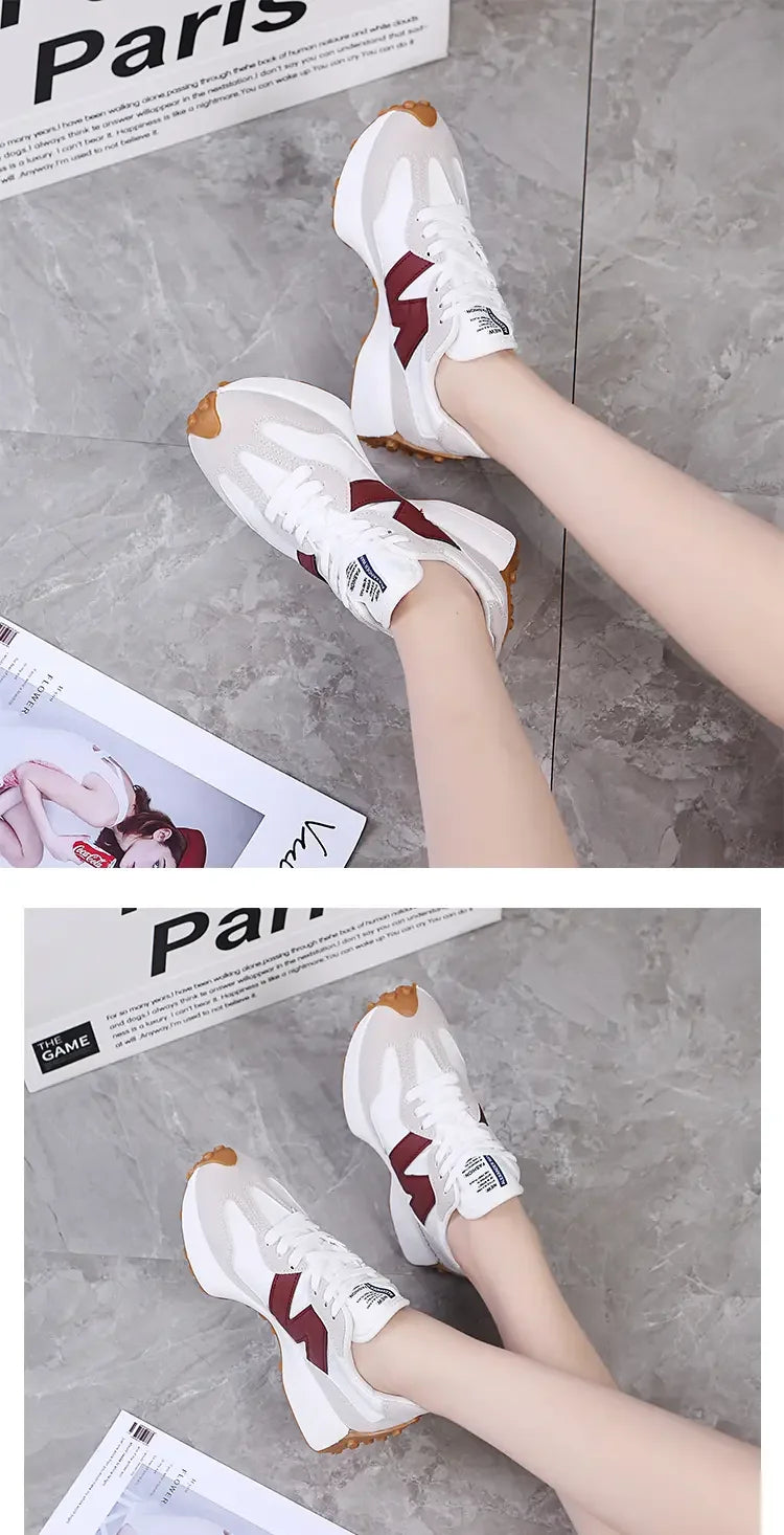 Women Casual Shoes Fashion Breathable Walking Flat Shoes Sneakers Women 2025 & 2026 Gym Vulcanized Shoes White Female Footwear