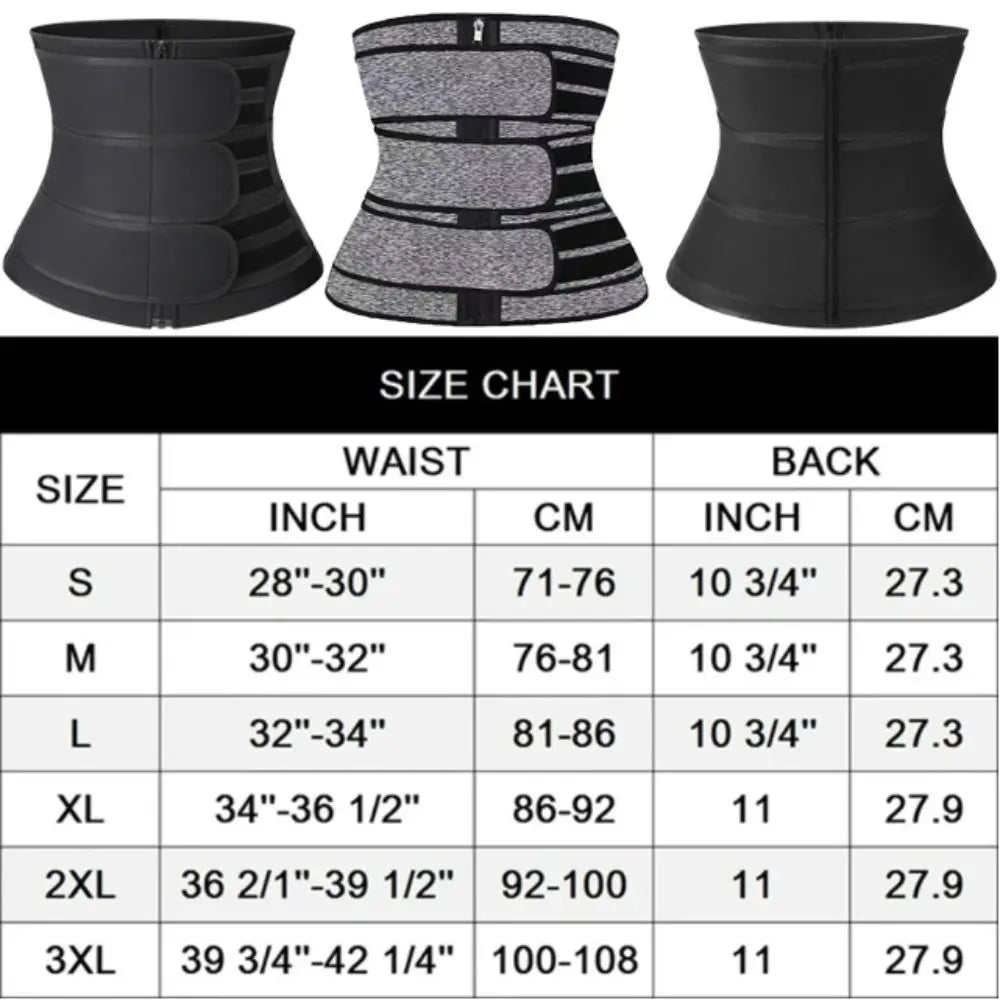 Body Shaper Double Straps Waist Trainer Corset Sauna Sweat Compression Fitness Body Shaper Hot Abdominal Slimming Belt Shapewear