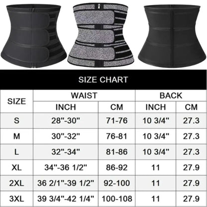Body Shaper Double Straps Waist Trainer Corset Sauna Sweat Compression Fitness Body Shaper Hot Abdominal Slimming Belt Shapewear