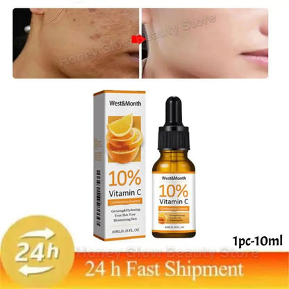 Vitamin C Facial Essence Contains Hyaluronic Acid Dark Spot Remover Moisturizing Repair Anti-aging Serum Skin Care 30ml/10ml
