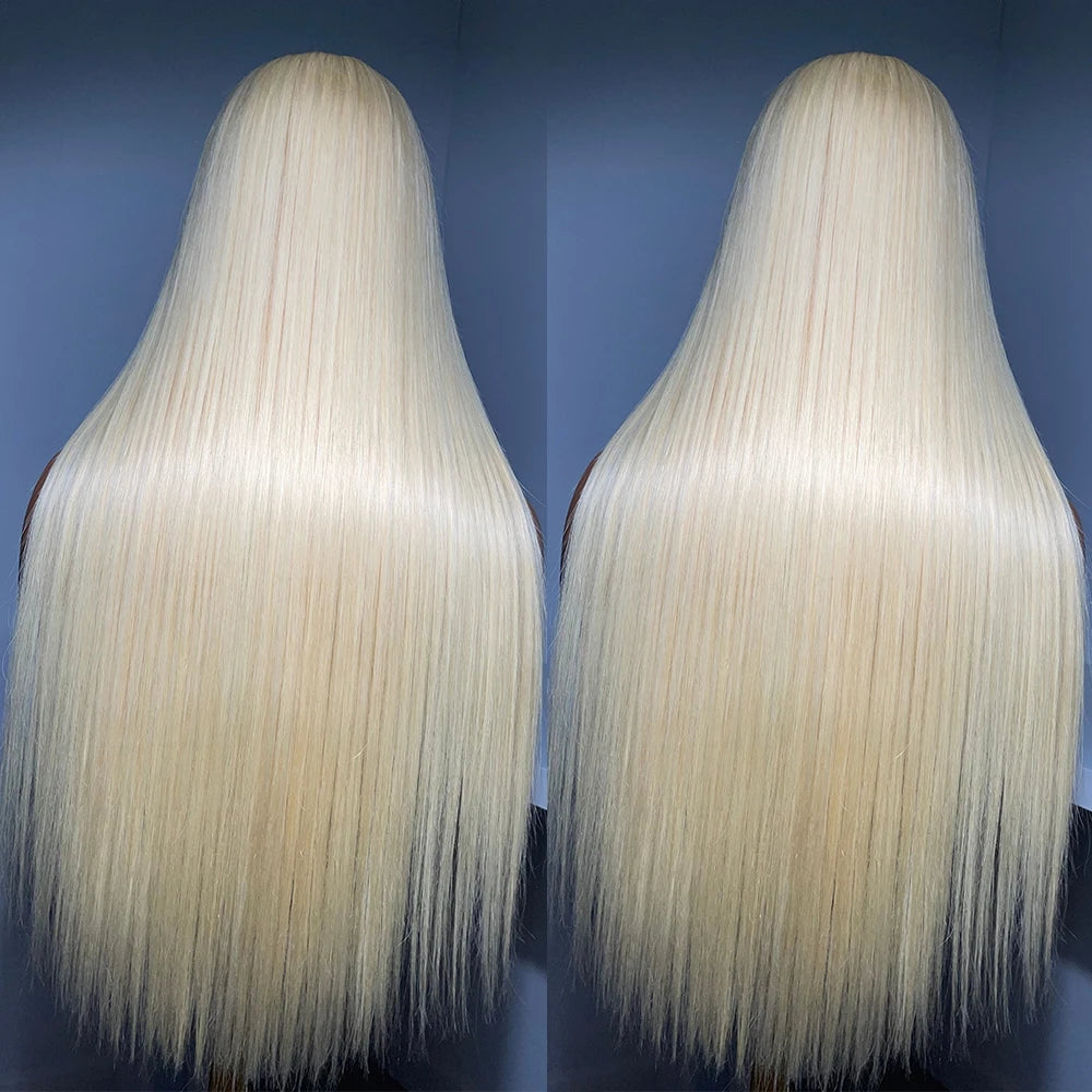 Blonde Long Straight Synthetic Wig Middle Part Women Daily 613 Blond Hair Lace Front Wigs Party Use Golden Blonde Straight Hair#