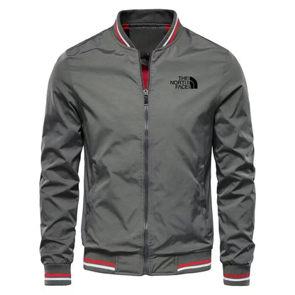 Men's outdoor sports windproof, waterproof and sun-proof hoodless slimming jacket, woven casual multi-functional jacket