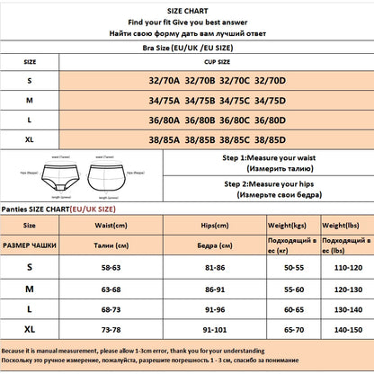 FINETOO Women Seamless Bra Set Sexy Cross Belt Brief Low Waist Panties Wireless Padded Bralette Suit Lingerie Backless Underwear