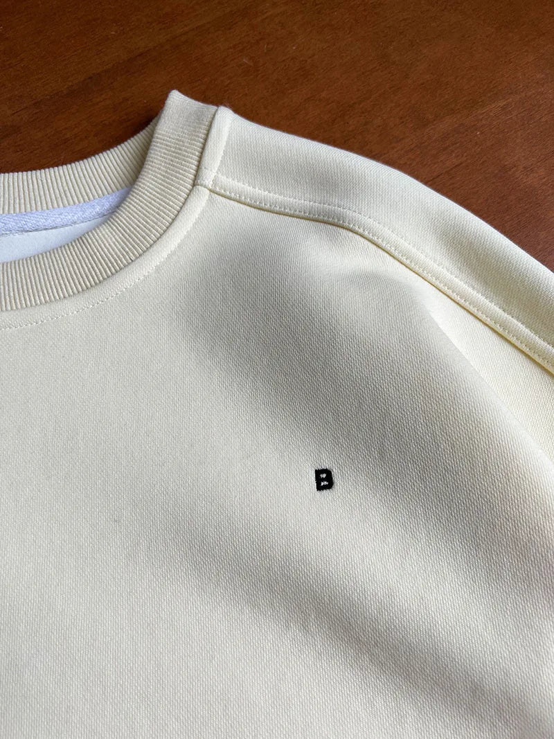 NS Pure Color Lazy Loose BF Hoodie Women's Simple Shape Sweatshirt Long Sleeve Letter Embroidery Top Casual Style Cotton Blend