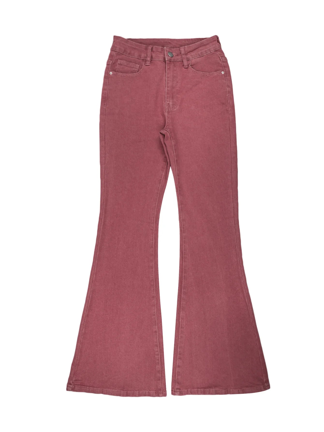 Men Jeans Boot Cut Solid Jean Wide Leg Denim Pant Distressed Washed Full Ankle Length Pockets Zipper Fly High Waist Basics