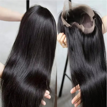 300% 13x6 HD Lace Frontal Wig 100% Raw Human Hair Straight Lace Front Wig 30 36 Inch 5x5 HD Lace Glueless Wig No Glue Human Hair