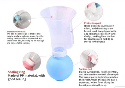 Manual Breastfeeding Pump Powerful Baby Nipple Suction Feeding Milk Bottles Breasts Pumps Silicone Breastfeeding Pump Tool