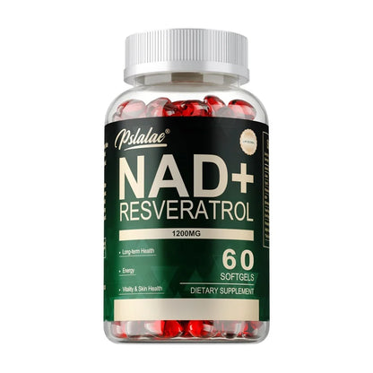 NAD+ Resveratrol - Supports Cell Health, Brightens Skin, Improves Energy and Vitality, Antioxidant