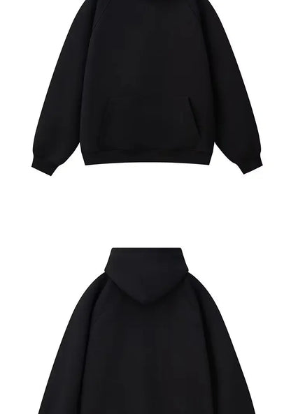 American Style Hoodie Men's Hong Kong Style Spring Autumn New Loose Casual Heavy Grey Jacket Brand None( AE Stock)