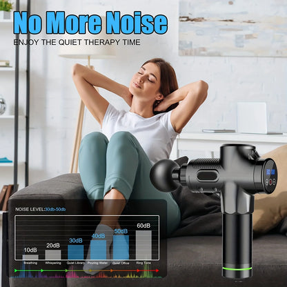 Fascial Massage Gun Electric Percussion Pistol Massager Body Neck Back Deep Tissue Muscle Relaxation Fitness Tool For Shoulder
