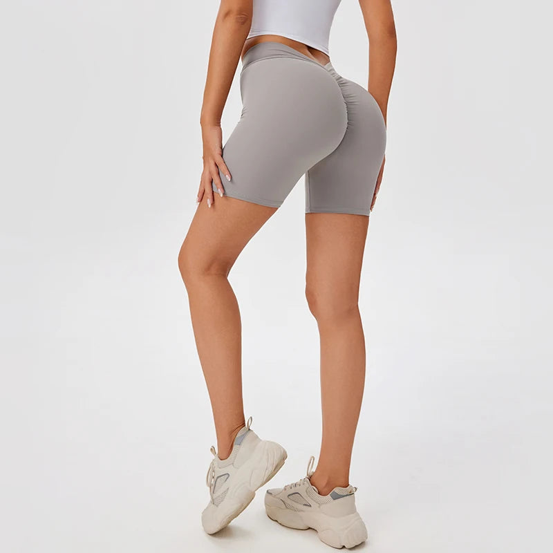 V Back Scrunch Butt Workout Shorts for Women High Waisted Lifting Booty Gym Yoga Biker Shorts Sports Leggings Clothing Hot Pants