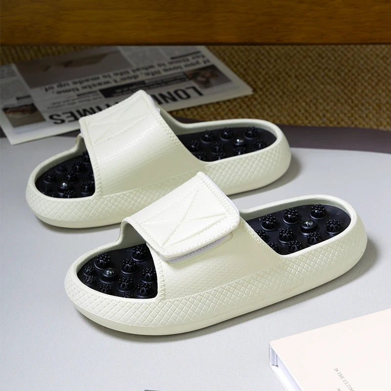 New Summer Men Massage Slippers Sides Indoor Outdoor Sandals Beach Casual Shoes Soft Sole Slides Men Flip-flops Men's Footwear